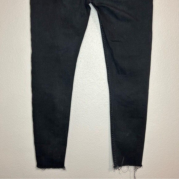 Free People Reagan button fly raw hem cropped skinny mid rise jeans size 28 - Picture 7 of 8